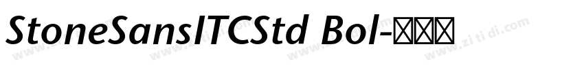 StoneSansITCStd Bol字体转换
